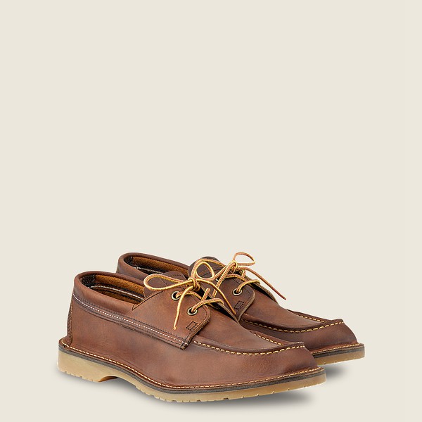 Red Wing Mens Weekender Camp Moc -r Rough & Tough Leather - Oxford Brown - 7394MEJPD